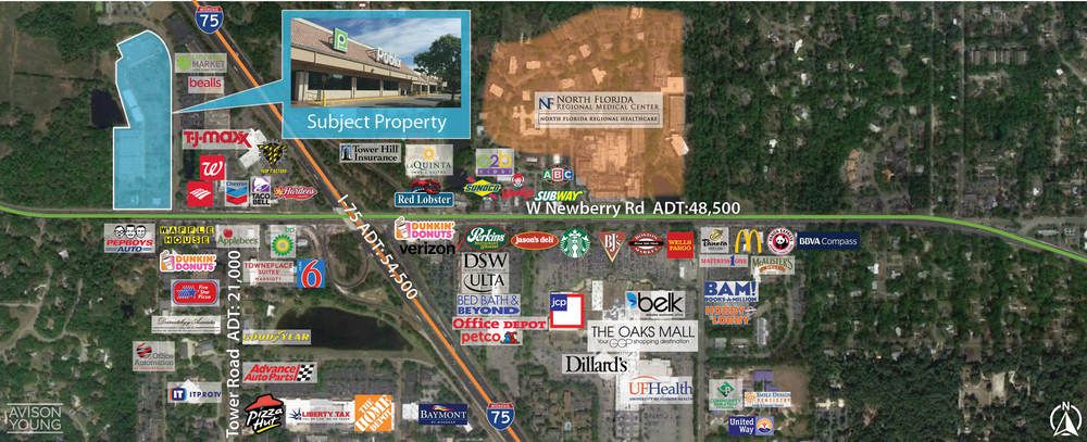 Newberry Square Shopping Center: 1200 NW 76th Blvd, Gainesville, FL 32606